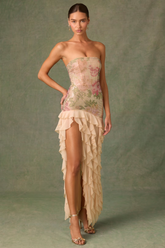 DILETTA RUFFLE MAXI DRESS